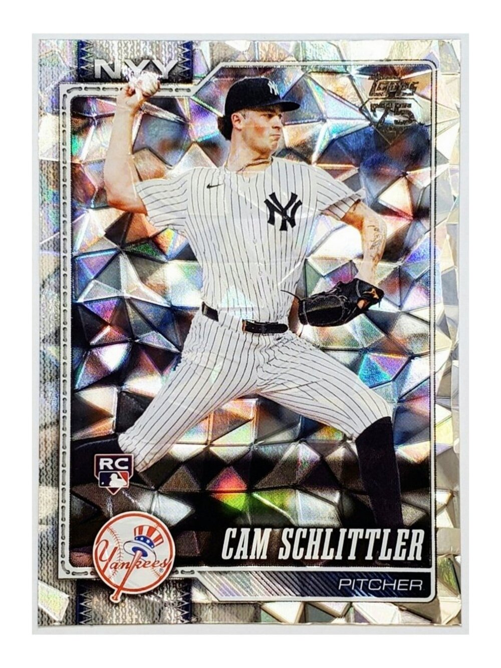 CAM SCHLITTLER ROOKIE DIAMANTE FOIL 2026 TOPPS #111, YANKEES PHENOM!